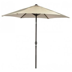 Euroactive Crank & Tilt Aluminium Parasol Cream - 2.7m - PARASOLS - Beattys of Loughrea