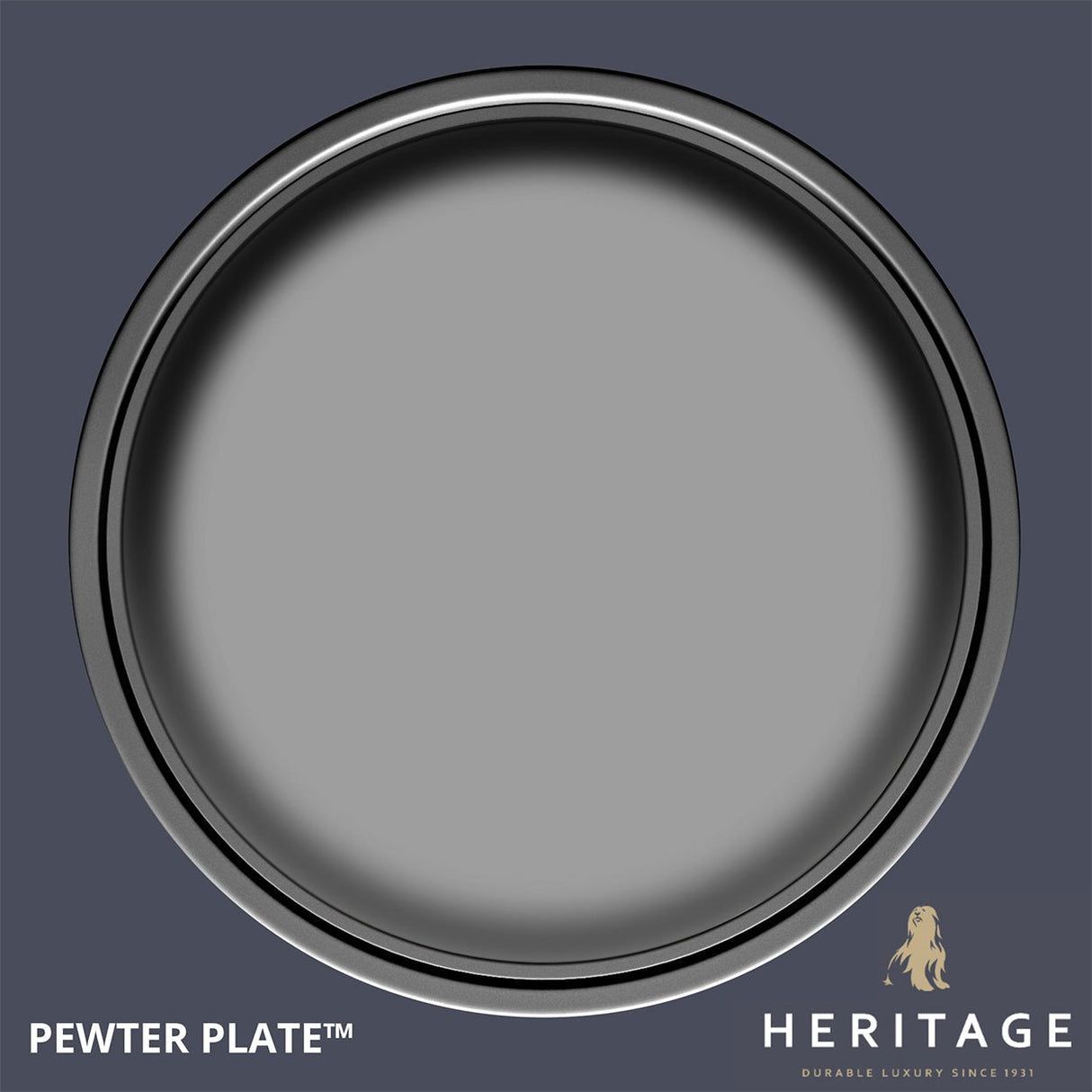 Dulux Heritage Velvet Matt Pewter Plate 5L - BASES - Beattys of Loughrea