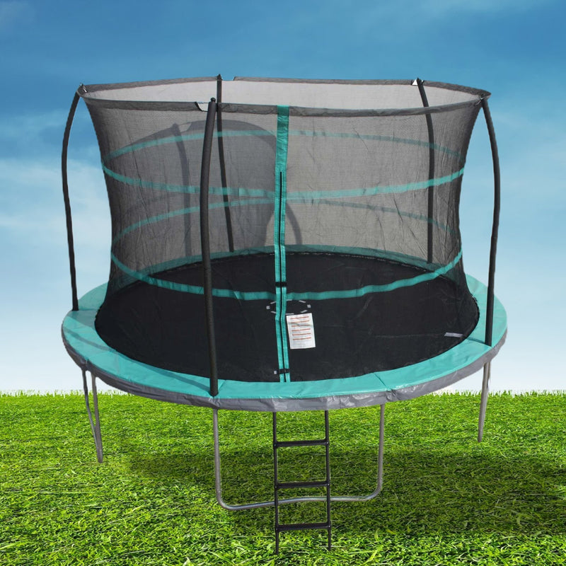12Ft Trampoline With Enclosure, Ladder Tiedown & Anchor Kit - SWINGS/SLIDE OUTDOOR GAMES - Beattys of Loughrea